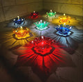 LED Reflection Diyas with Water Sensor Technology – Festive Home Decor Lights (Pack of 6)