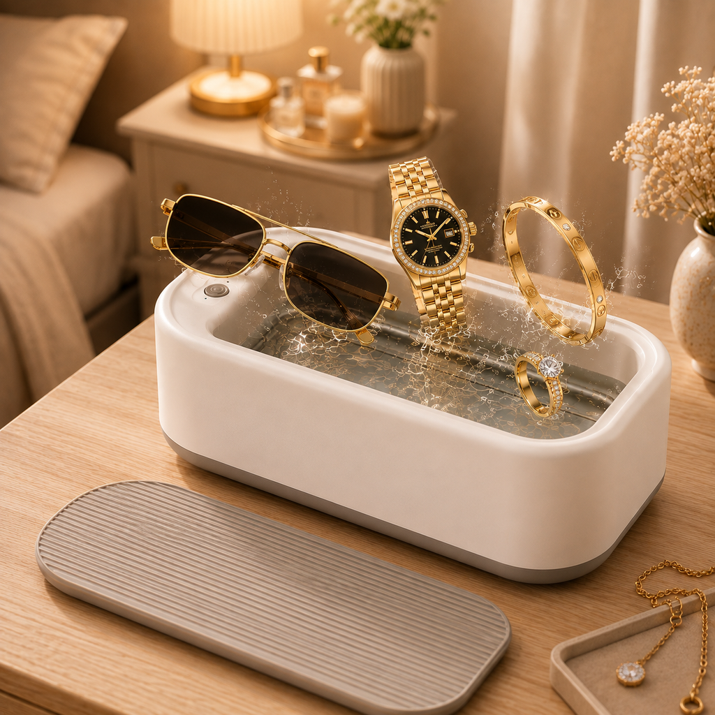 Portable Ultrasonic Jewellery & Glasses Cleaner – Deep Clean in Minutes