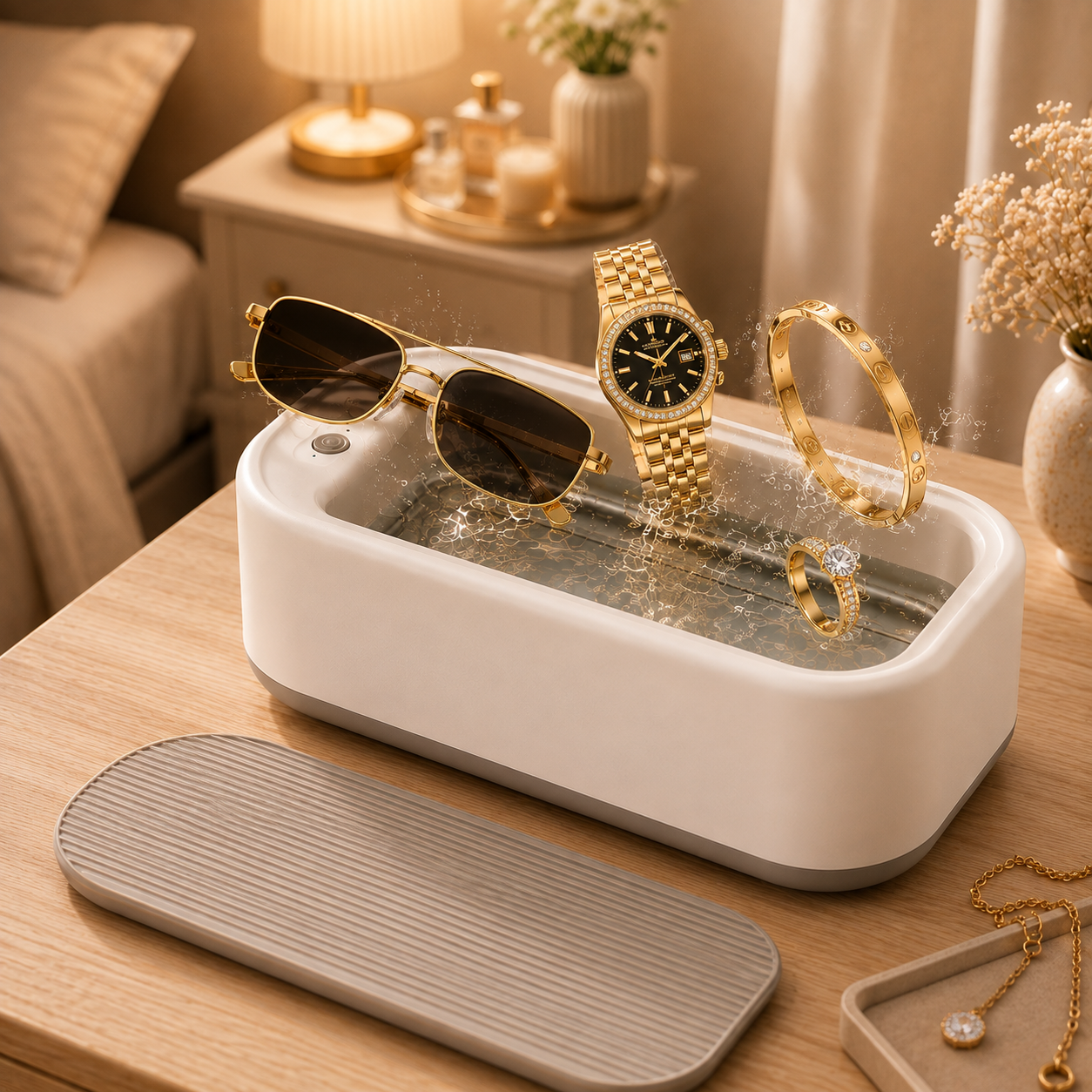Portable Ultrasonic Jewellery & Glasses Cleaner – Deep Clean in Minutes