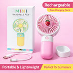 Mini Portable USB Rechargeable Hand Fan – Handheld Cooling Fan for Travel & Office (Multicolor)
