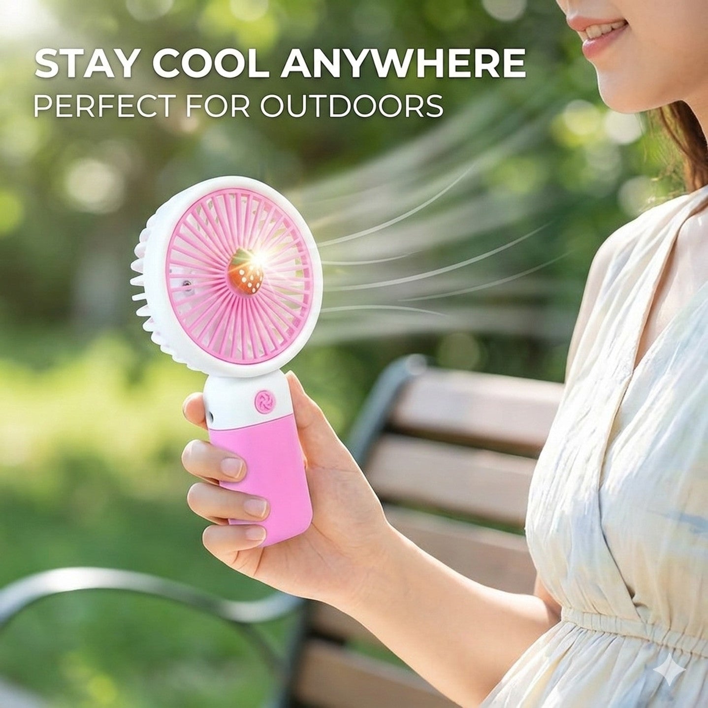 Mini Portable USB Rechargeable Hand Fan – Handheld Cooling Fan for Travel & Office (Multicolor)