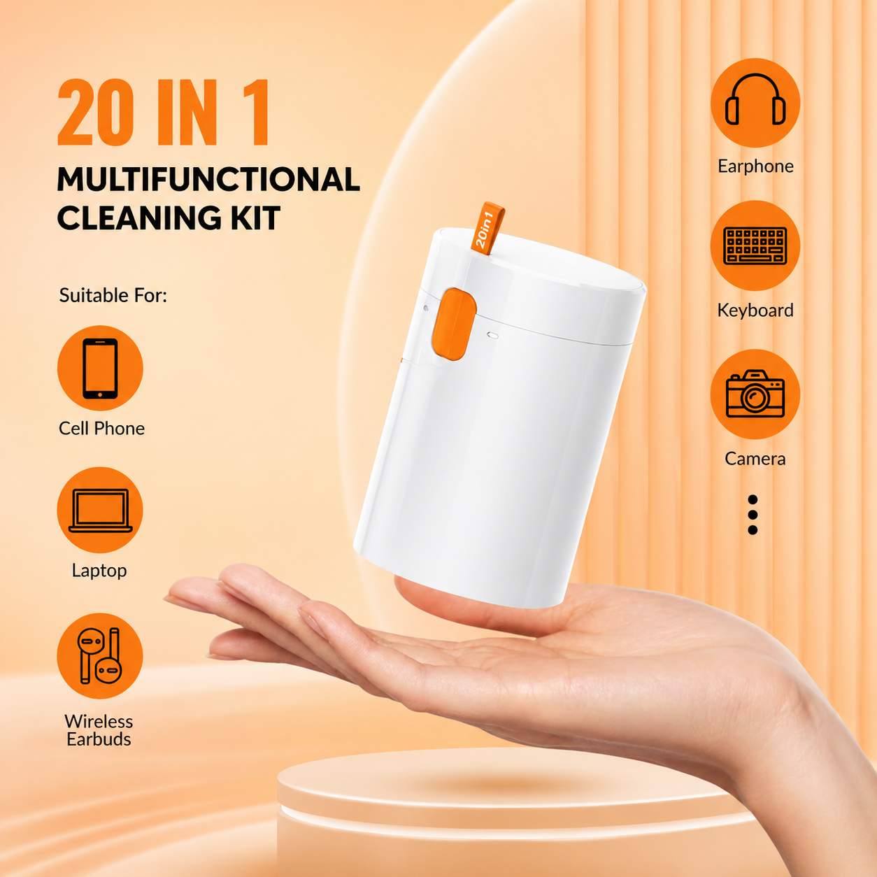 20-in-1 Laptop & Gadget Cleaning Kit - Screen, Keyboard & Lens Cleaner