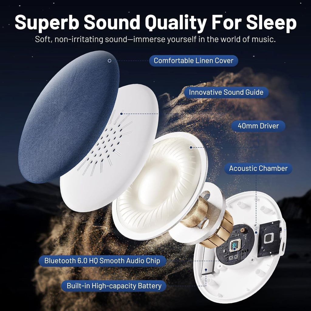 Ultra-Thin Bluetooth Pillow Speaker for Sleeping & Meditation