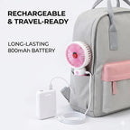 Mini Portable USB Rechargeable Hand Fan – Handheld Cooling Fan for Travel & Office (Multicolor)