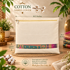 Cotton Saree Cover Bags – Clothes Storage & Wardrobe Organizer (Pack of 12)