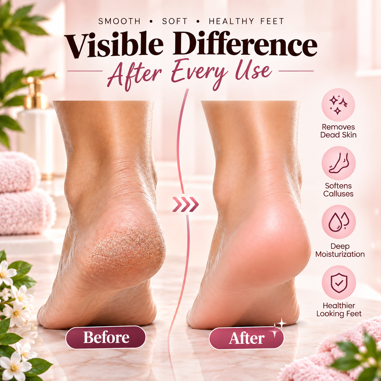 Flawless Pedi Electronic Pedicure Tool – Dead Skin & Callus Remover for Smooth, Soft Feet