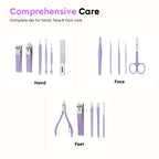 Manicure Set Nail Clipper Kit - 16 Pieces Stainless Steel Manicure Kit - Nail Care Tools for Hand & Feet - Nail Clippers Pedicure Professional Grooming Kits for Facial Care, Hand Care, Foot Care (Assorted Color)