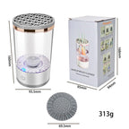 Electric Makeup Brush Cleaner - Automatic Spinning Makeup Brush Cleaner, Multi - Use Cosmetic Brush Cleaner for All Size Bushes & Blush For Professional Cleaning Machine, Portable Compact Design for Travel & Home Use