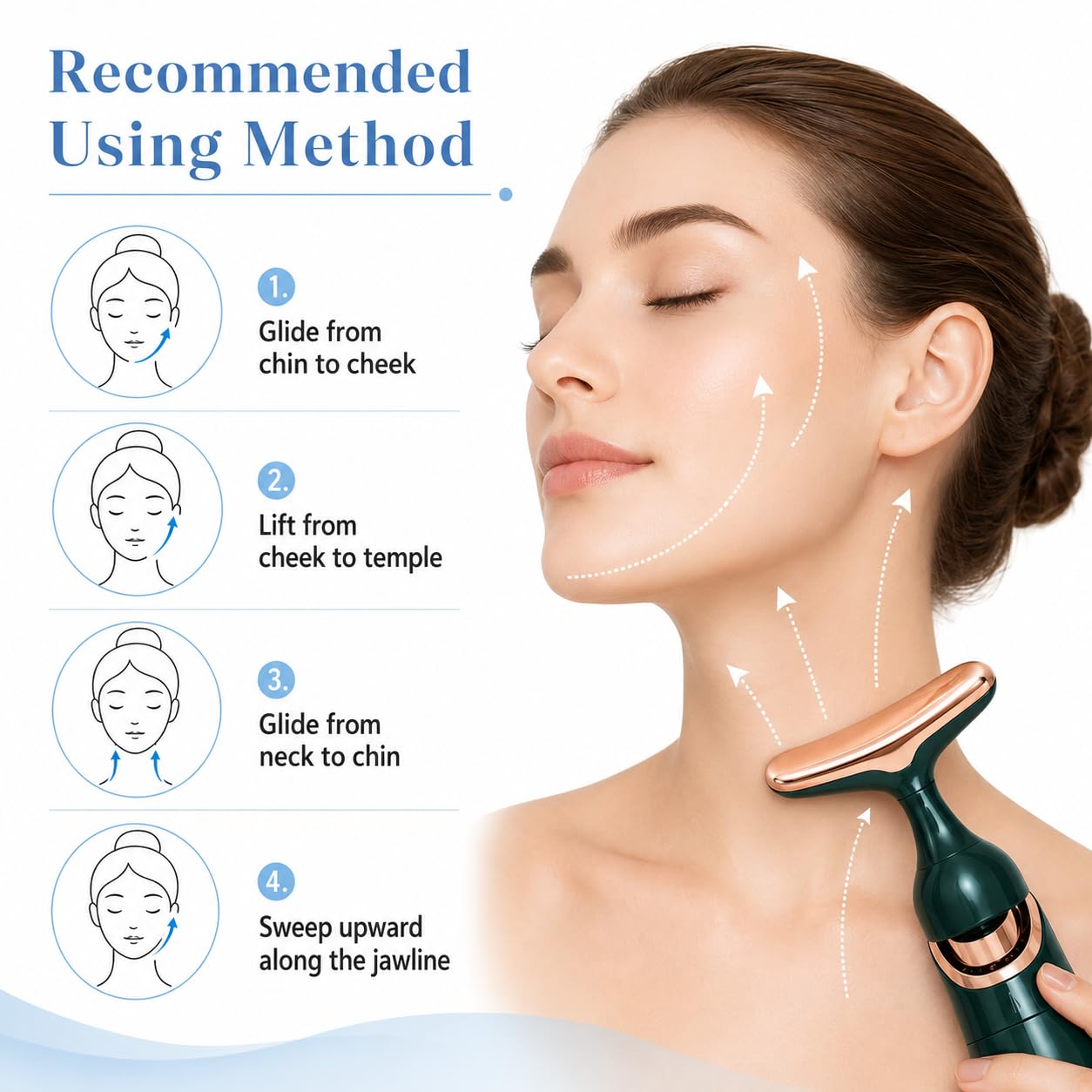 3-in-1 Anti-Aging Facial Massager - Face, Neck & Eye Skin Tightening Wand