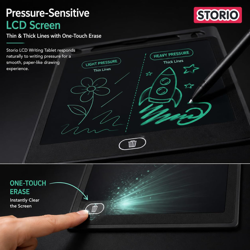 Kids Toys LCD Writing Tablet 8.5Inch E-Note Pad Best Birthday Gift for Girls Boys, Multicolor