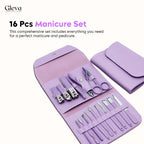 Manicure Set Nail Clipper Kit - 16 Pieces Stainless Steel Manicure Kit - Nail Care Tools for Hand & Feet - Nail Clippers Pedicure Professional Grooming Kits for Facial Care, Hand Care, Foot Care (Assorted Color)