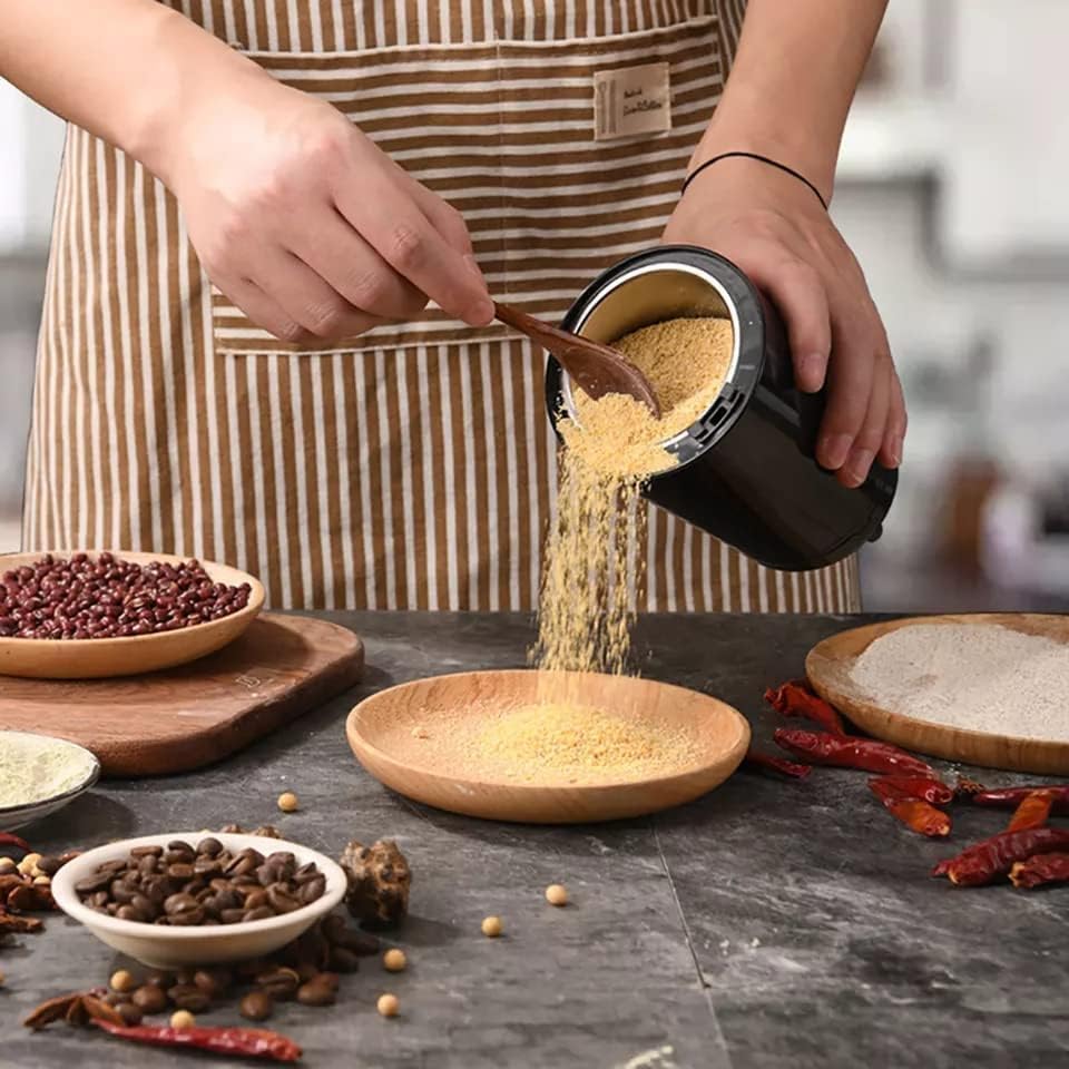 Multi-Functional Electric Grinder | Stainless Steel Herbs, Spices, Nuts & Grain Grinder | Portable Coffee Bean & Seasoning Powder Machine for Home & Office-(Pack of 1)