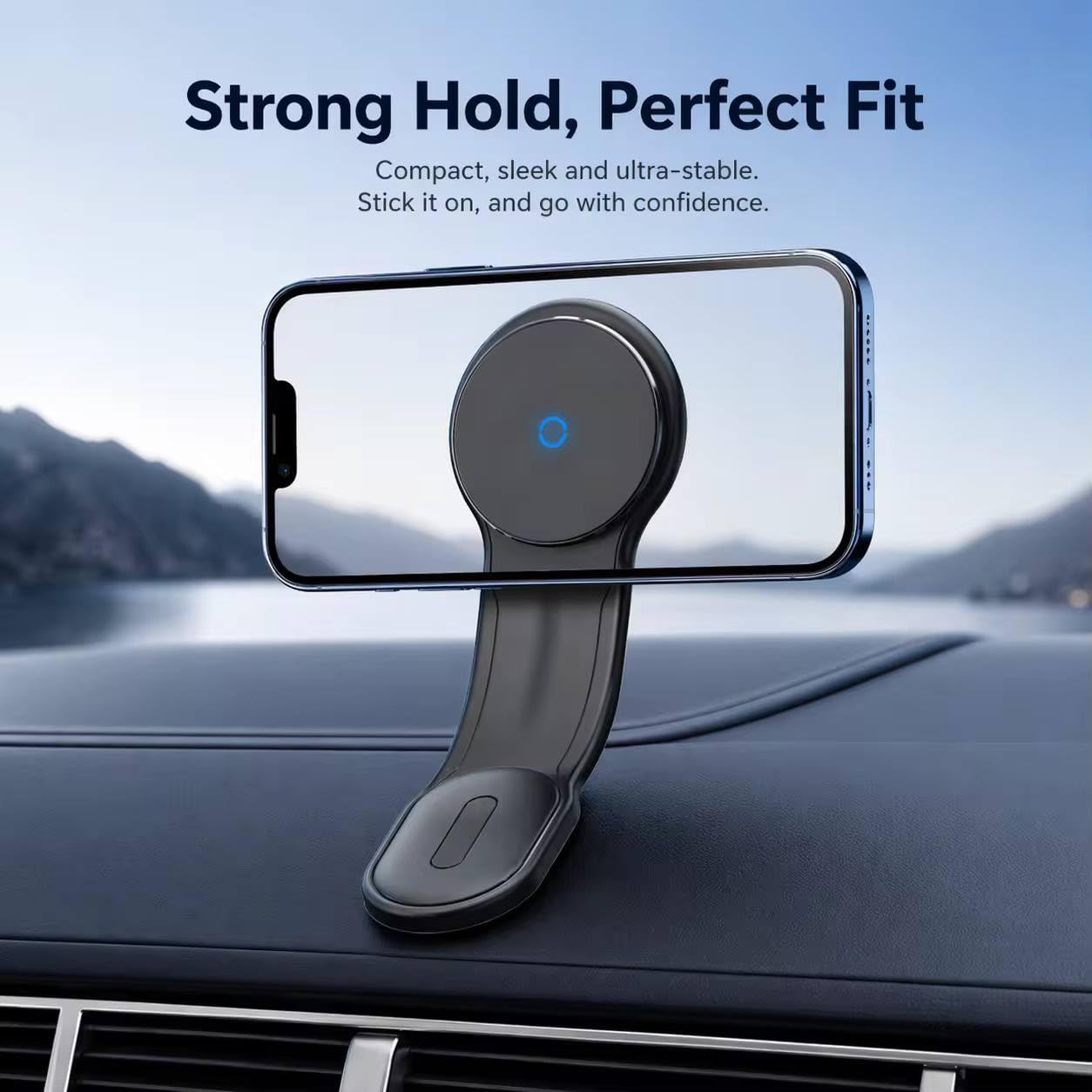 Magnetic Car Phone Holder | Car Dashboard Mobile Stand | Flexible Arm Mount with Magnet Grip | 360 Rotation Stand | Sleek Design | Ultra Strong Magnet Car Mobile Holder | Car Mobile Holder