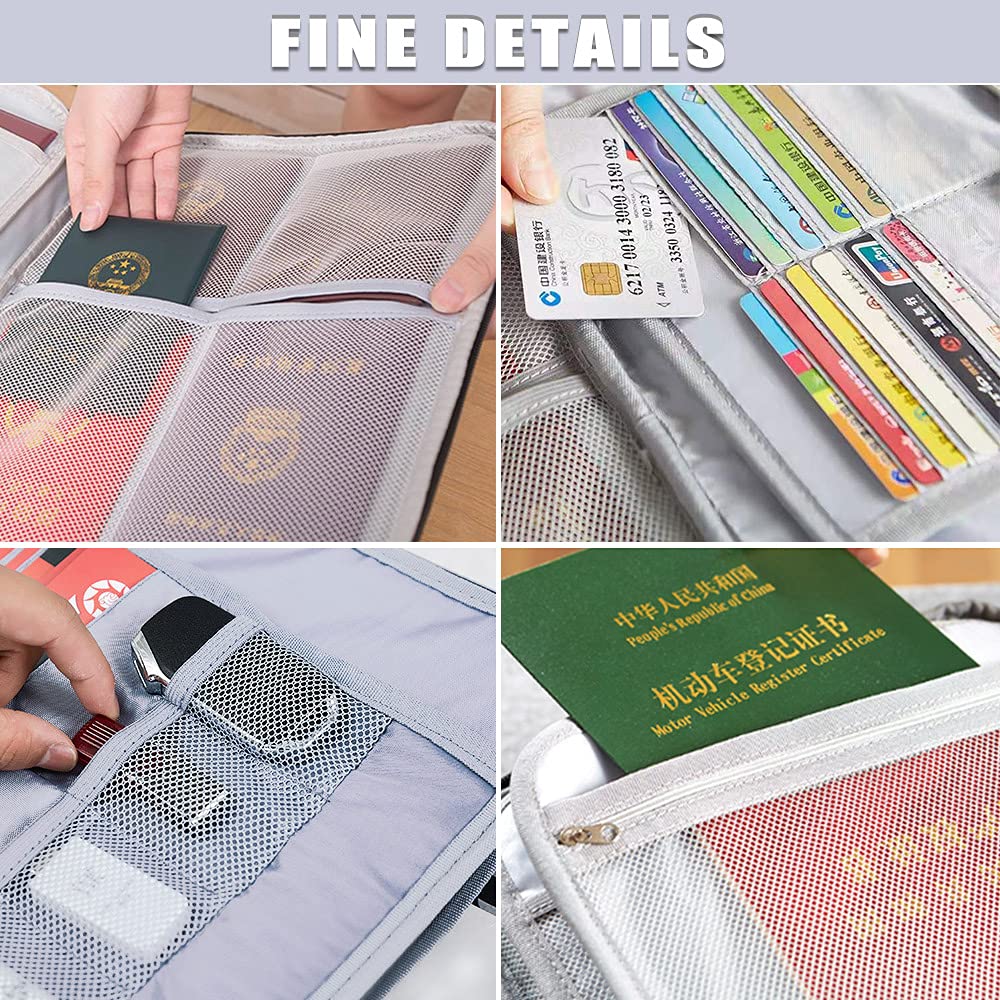 Document Organiser with Lock – Multi-Purpose Travel Passport & File Bag