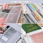 Document Organiser with Lock – Multi-Purpose Travel Passport & File Bag