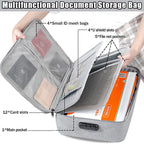Document Organiser with Lock – Multi-Purpose Travel Passport & File Bag