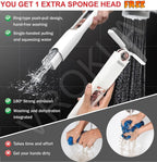 Mini Mop for Kitchen, Floor, Glass, Car & More - 2 Sponges, Self Squeeze, Strong Absorbent, Wet & Dry Use, Multicolour, ABS & Sponge Material, Wet and Dry USE