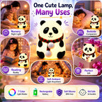 Rechargeable Silicone Panda Night Light - 7-Color LED Lamp for Kids (BPA-Free)