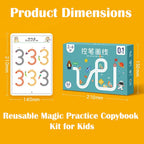 Reusable Magic Practice Copybook Kit for Kids, Writing Practice And Pen Control Workbook Set, Educational Learning Drawing Book, Lines, Shapes, Pattern For Montessori, Home, Preschool, 3-8 Age Kids