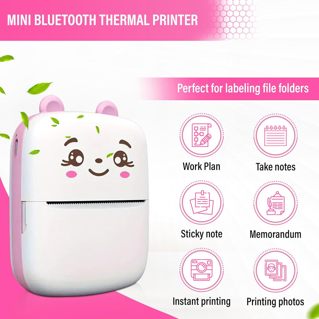 Mini Bluetooth Thermal Printer – Portable Wireless Printer for Mobile & Business Use