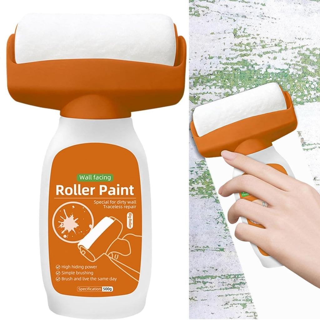 Wall Paint Roller - Multifunctional Paint Roller for Cracks and Wall Repair, Water Based Latex, DIY Renovation, Household Supply, Spray Paint White for Seamless Finish(500g)