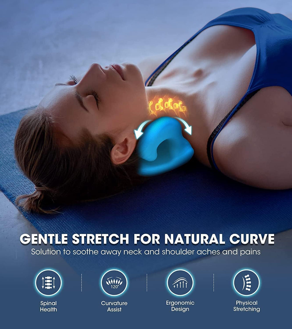 Cervical Neck Traction Pillow - Pain Relief & Muscle Relaxation Support