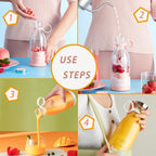 Travel Portable Mini Juice Blender – Compact USB Rechargeable Blender