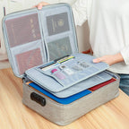 Document Organiser with Lock – Multi-Purpose Travel Passport & File Bag