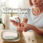Momcozy Baby Nail File Electric, Gentle Night Light Baby Nail Trimmer | Lowest 3500RPM Safe Baby Nail File,7 Grinding Pads Replacement, Suitable for Whole Family,Newborn Essentials Must-haves,Green