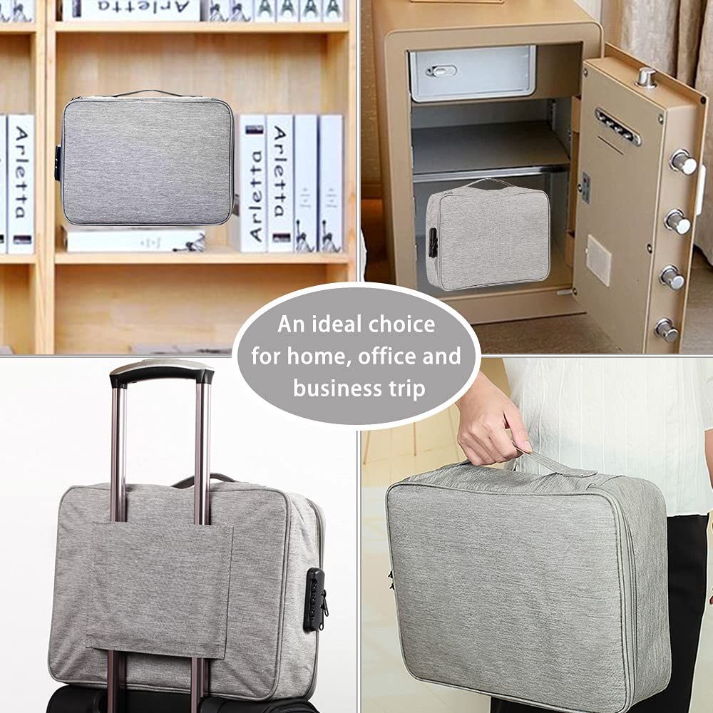 Document Organiser with Lock – Multi-Purpose Travel Passport & File Bag