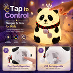 Rechargeable Silicone Panda Night Light - 7-Color LED Lamp for Kids (BPA-Free)