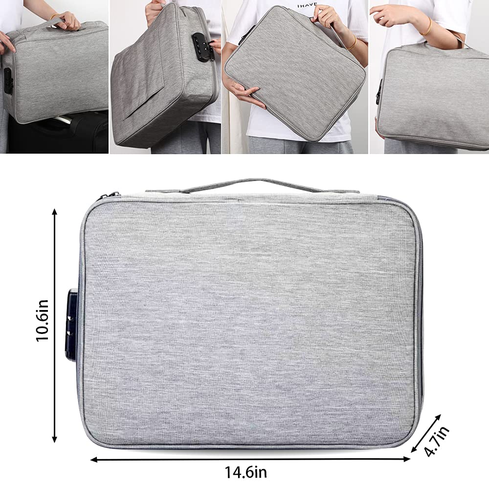 Document Organiser with Lock – Multi-Purpose Travel Passport & File Bag