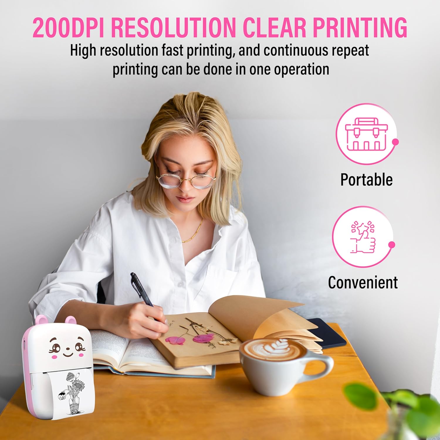 Mini Bluetooth Thermal Printer – Portable Wireless Printer for Mobile & Business Use