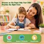 Sank Magic Practice Copybook for Kids - Reusable Handwriting and Number Tracing Set (4 Books, Magic Pen and 10 Refills)