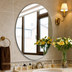 Unbreakable Oval Shape Adhesive Mirror Sticker – Acrylic Wall Mirror for Bedroom, Bathroom & Living Room