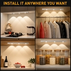 Motion Sensor Cabinet Light – Wireless Rechargeable LED with 3 Color Modes & Stepless