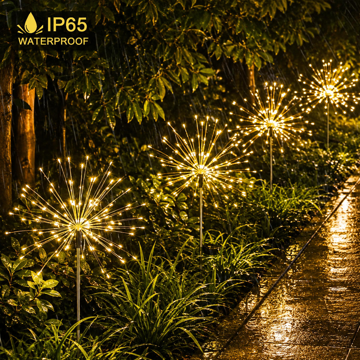 Solar Firework Lights (2 Pack) – 120 LED Outdoor Solar Garden Lights, Waterproof Fairy Lights for Patio, Lawn & Festive Decor