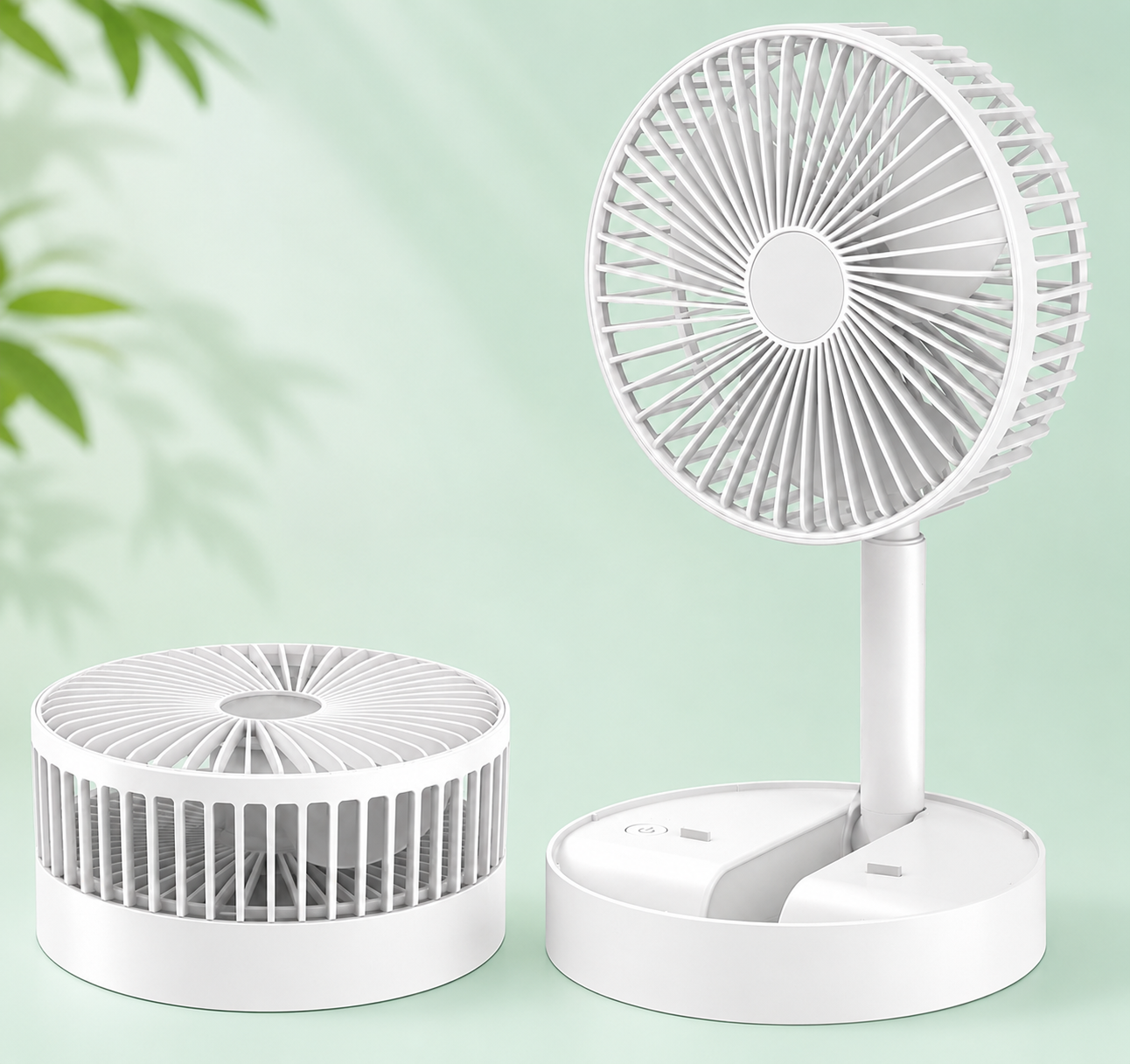 Instant Cooling Pocket Fan – Foldable Standing Fan with 180° Rotation for Home, Office & Outdoor Use